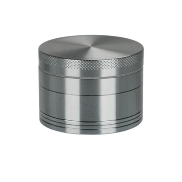Silver Aluminium 50mm Herb Grinder - 4 Piece
