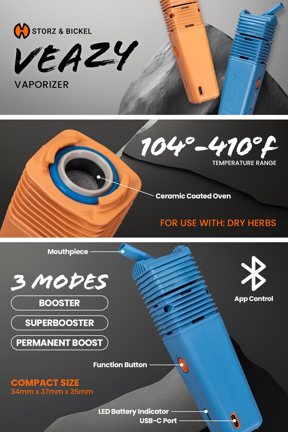 STORZ & BICKEL VEAZY Vaporizer Dynamic Blue - Image 13